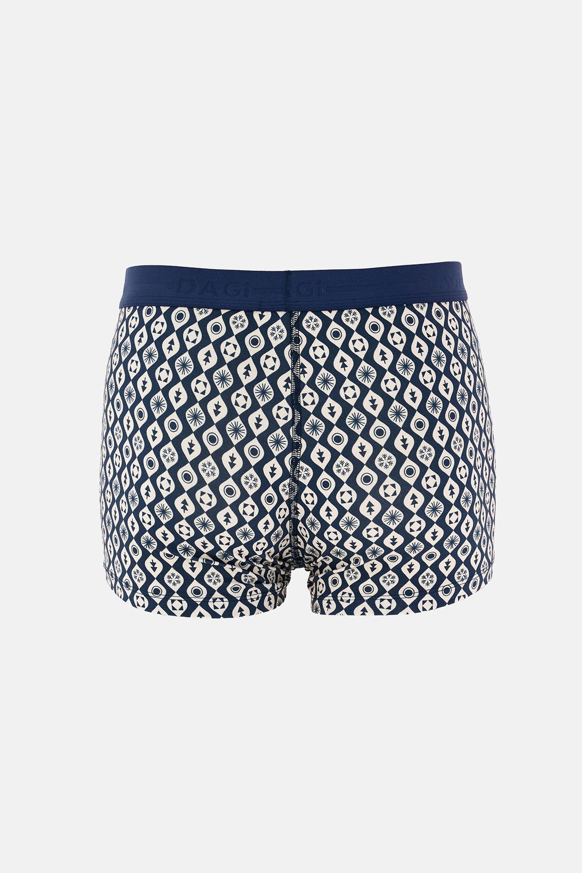 Lacivert 3'lü Desenli Pamuk Boxer