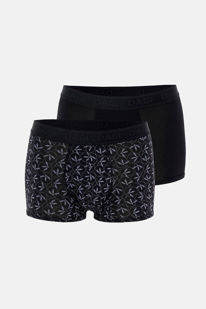 Siyah Desenli Micro Modal Boxer