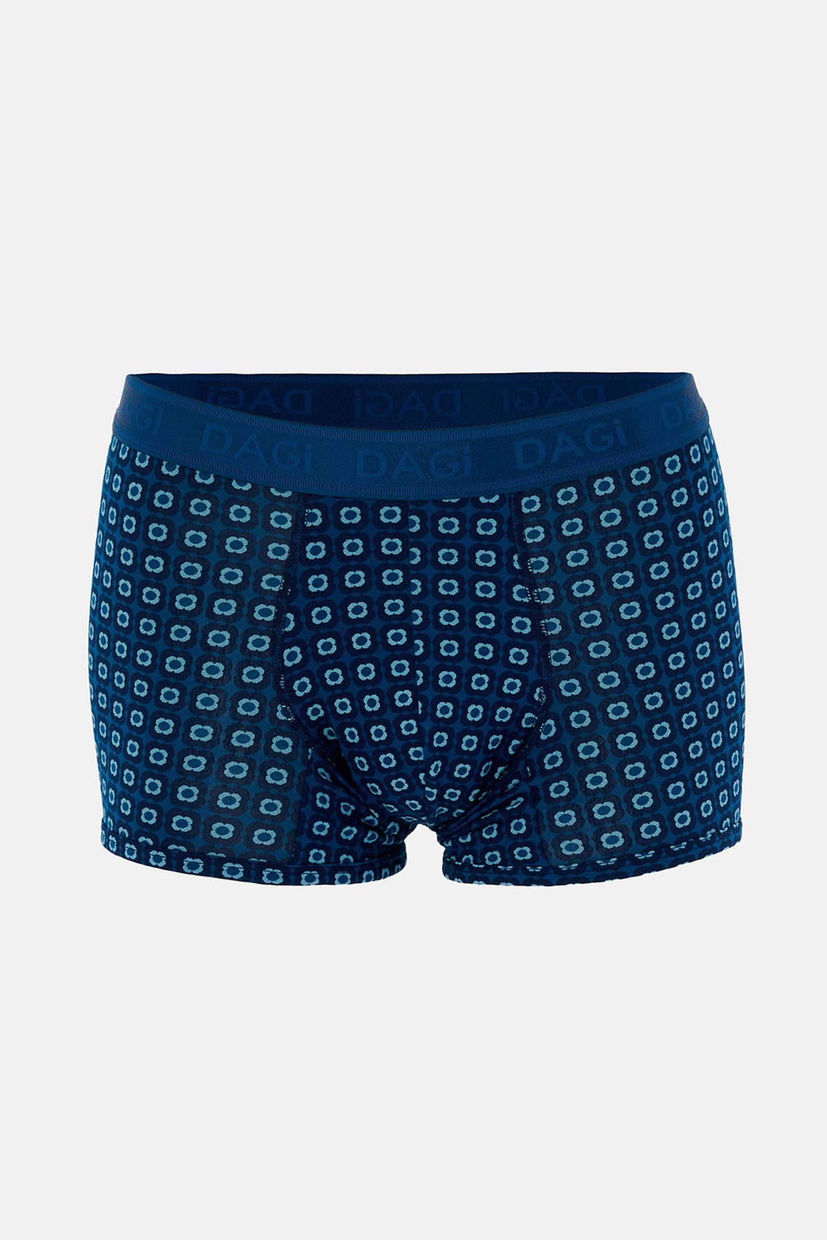 Lacivert 3'lü Desenli Micro Modal Boxer