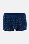 Lacivert-Mavi 3'lü Desenli Micro Modal Boxer
