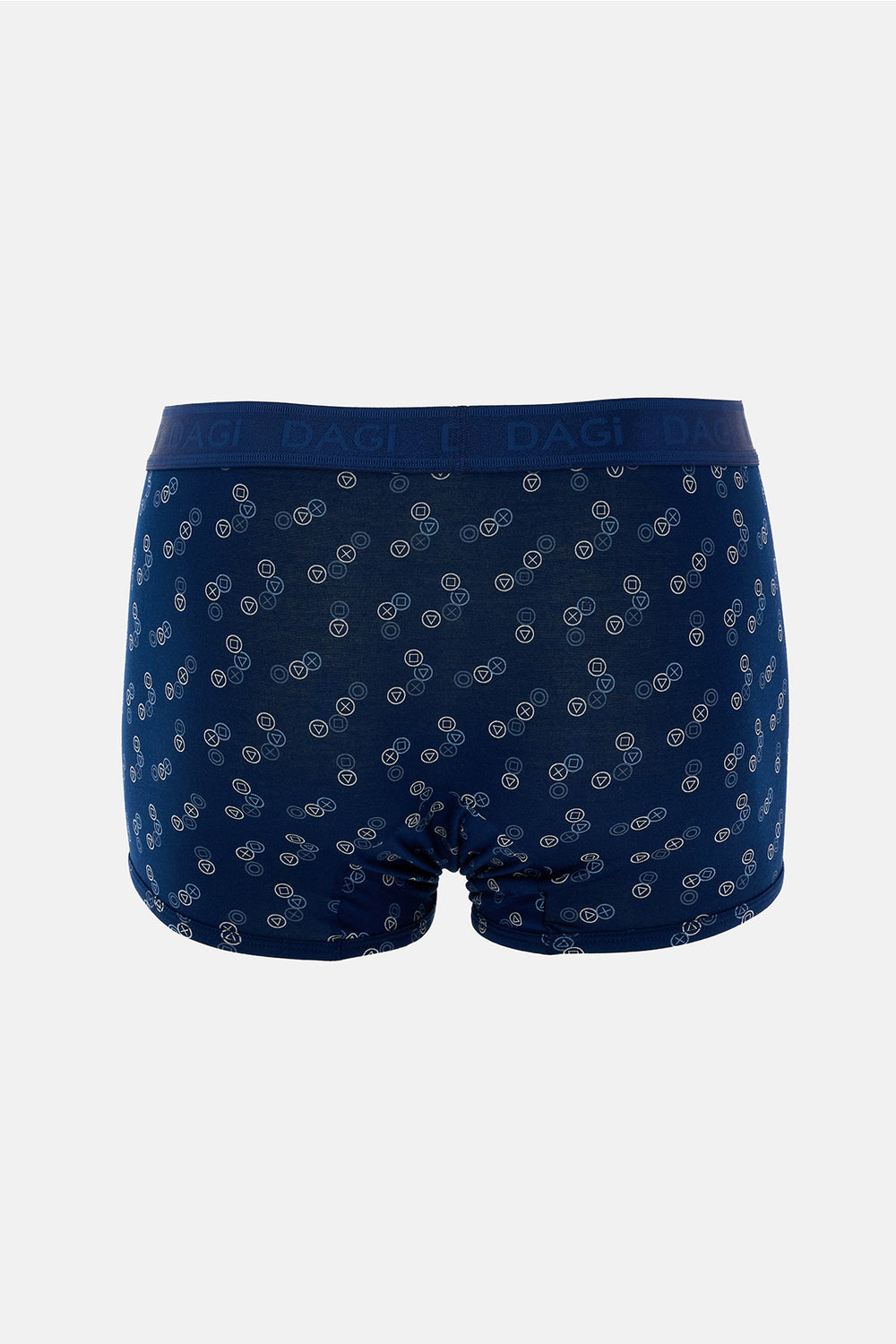 Lacivert-Mavi 3'lü Desenli Micro Modal Boxer