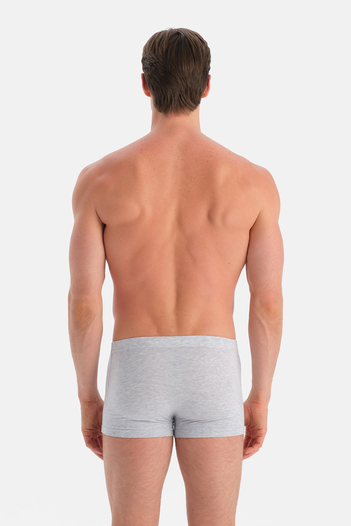 Beyaz-Gri 2'li Kumaş Kaplama Basic Boxer