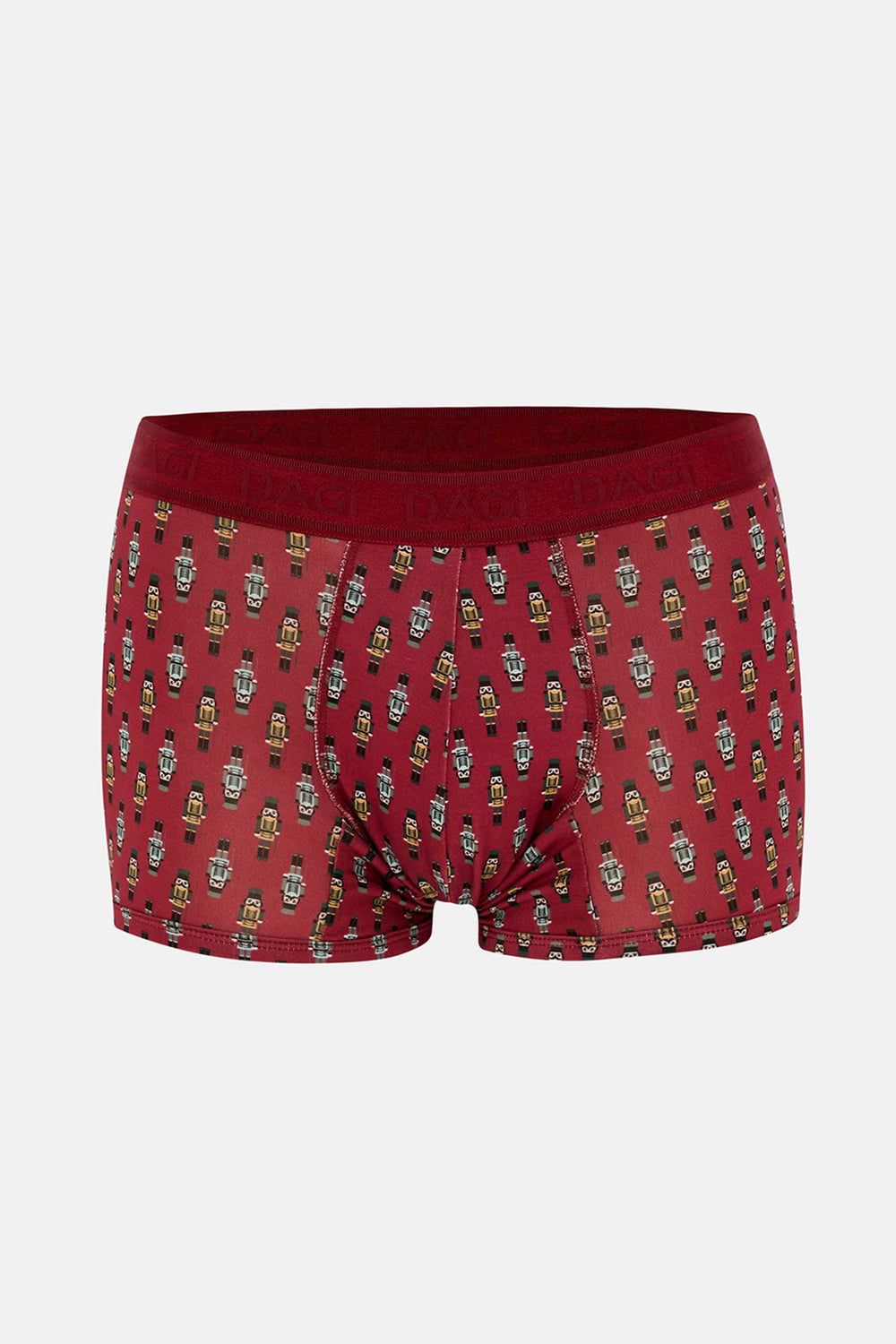 Kırmızı-Yeşil 4210 Desenli Micro Modal Boxer