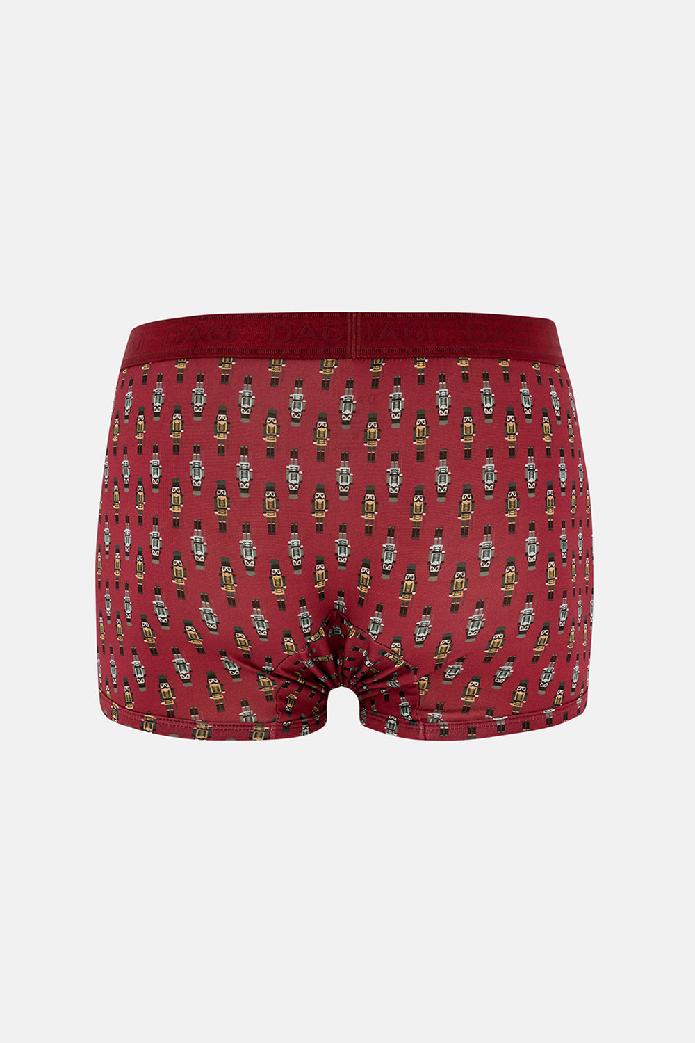 Kırmızı-Yeşil 4210 Desenli Micro Modal Boxer