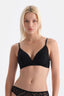 Siyah Dantelli Yarı Dolgulu Sütyen