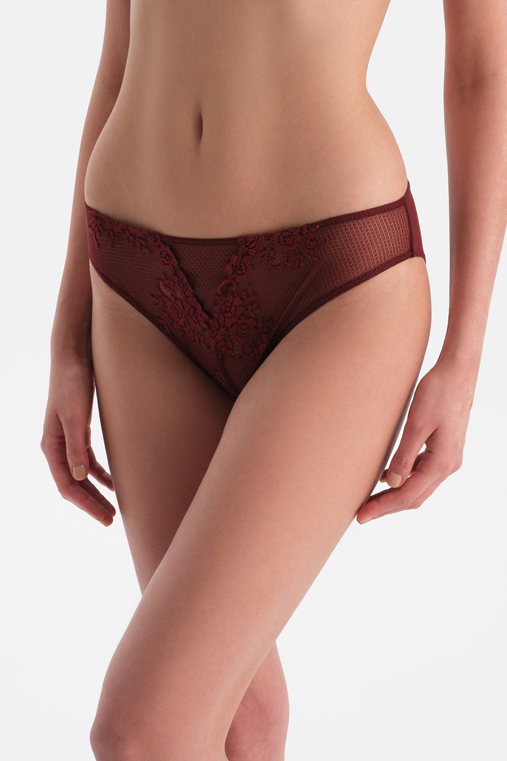 Bordo Dantelli Soft Sütyen