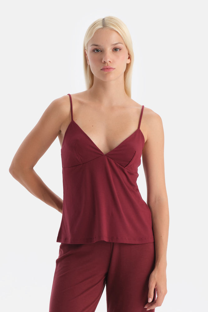 Bordo Basic Askılı Atlet