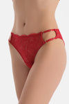 Kırmızı Dantelli Hipster Külot