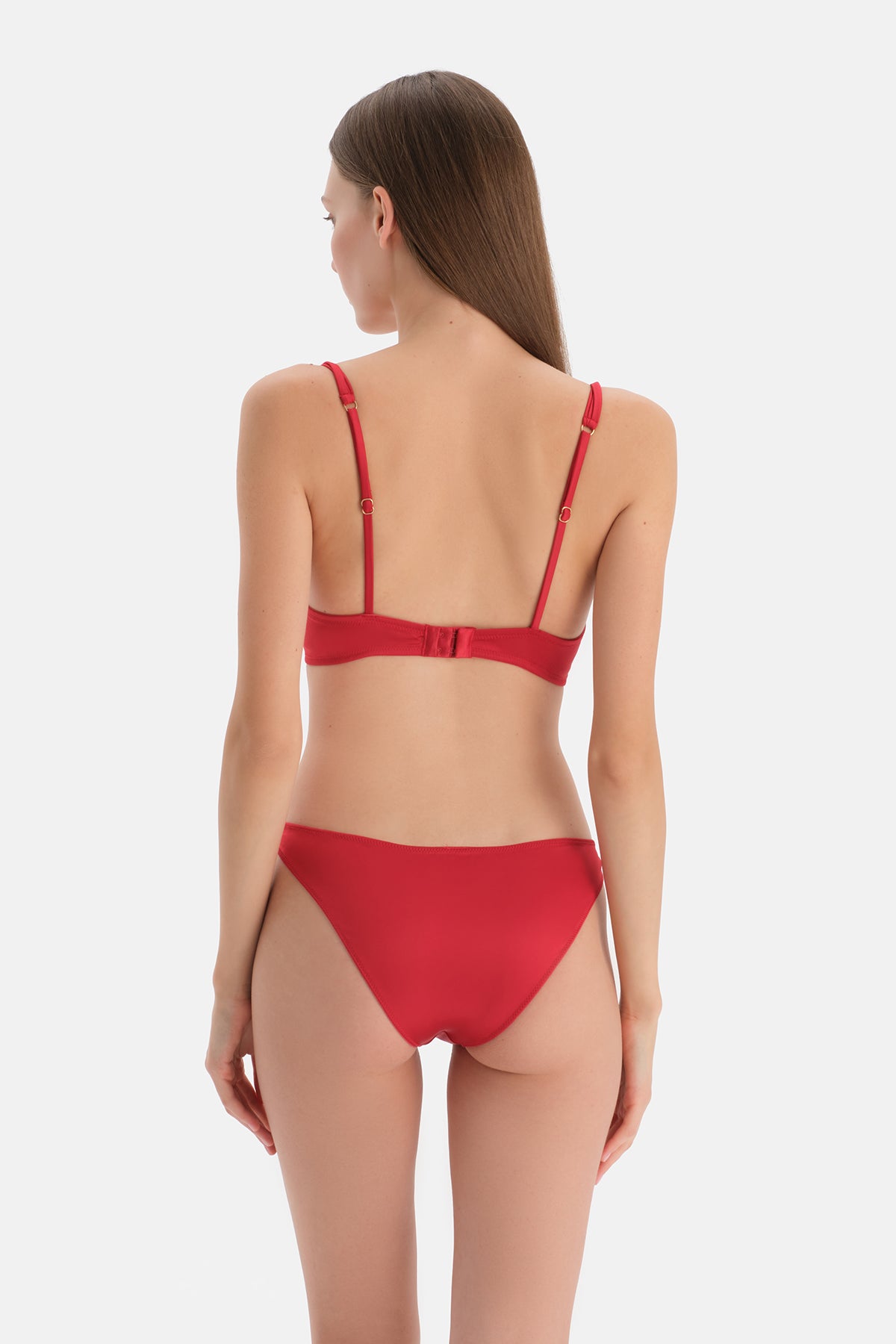 Kırmızı Dantelli Brief Külot