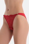 Kırmızı Dantelli Brief Külot