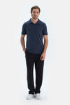 Indigo Polo Yaka Kısa Kollu Modal Pike Tişört