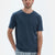 Lacivert Kısa Kollu Bisiklet Yaka Basıc Tişört