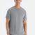 Gri Kısa Kollu Bisiklet Yaka Modal Tişört