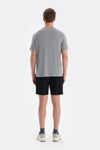 Gri Kısa Kollu Bisiklet Yaka Modal Tişört