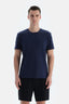 Lacivert Erkek Slogan Baskılı Modal Tişört