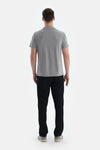 Gri Erkek Modal Karışımlı Düğmeli Tişört