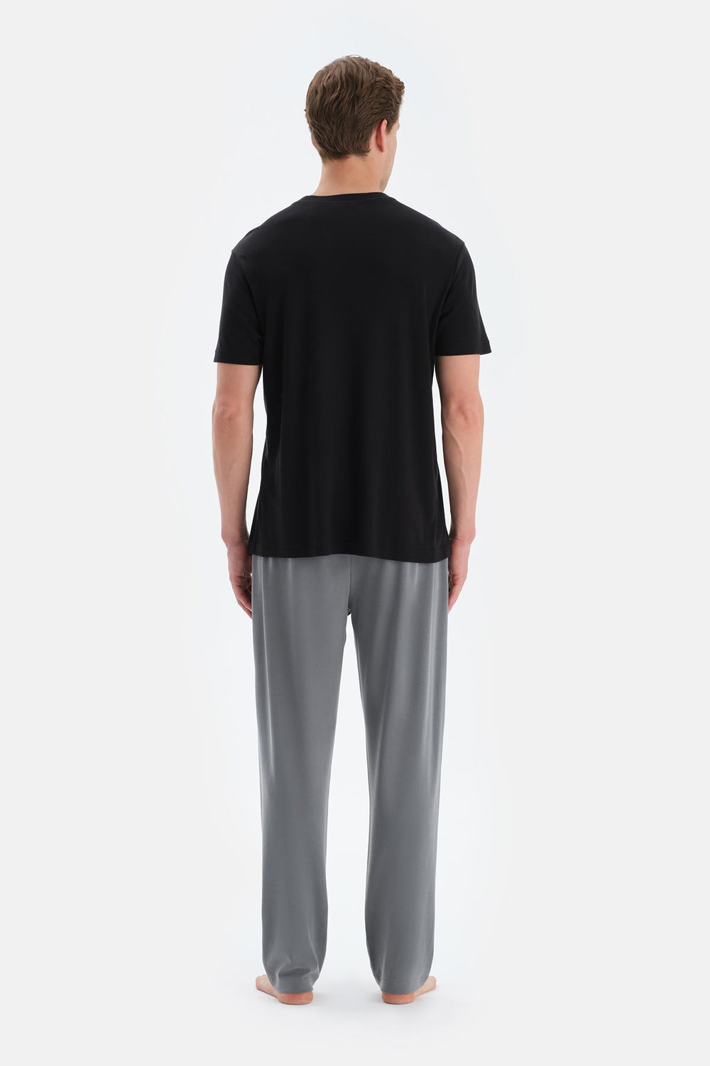 Siyah Cool Touch Bisiklet Yaka Tişört