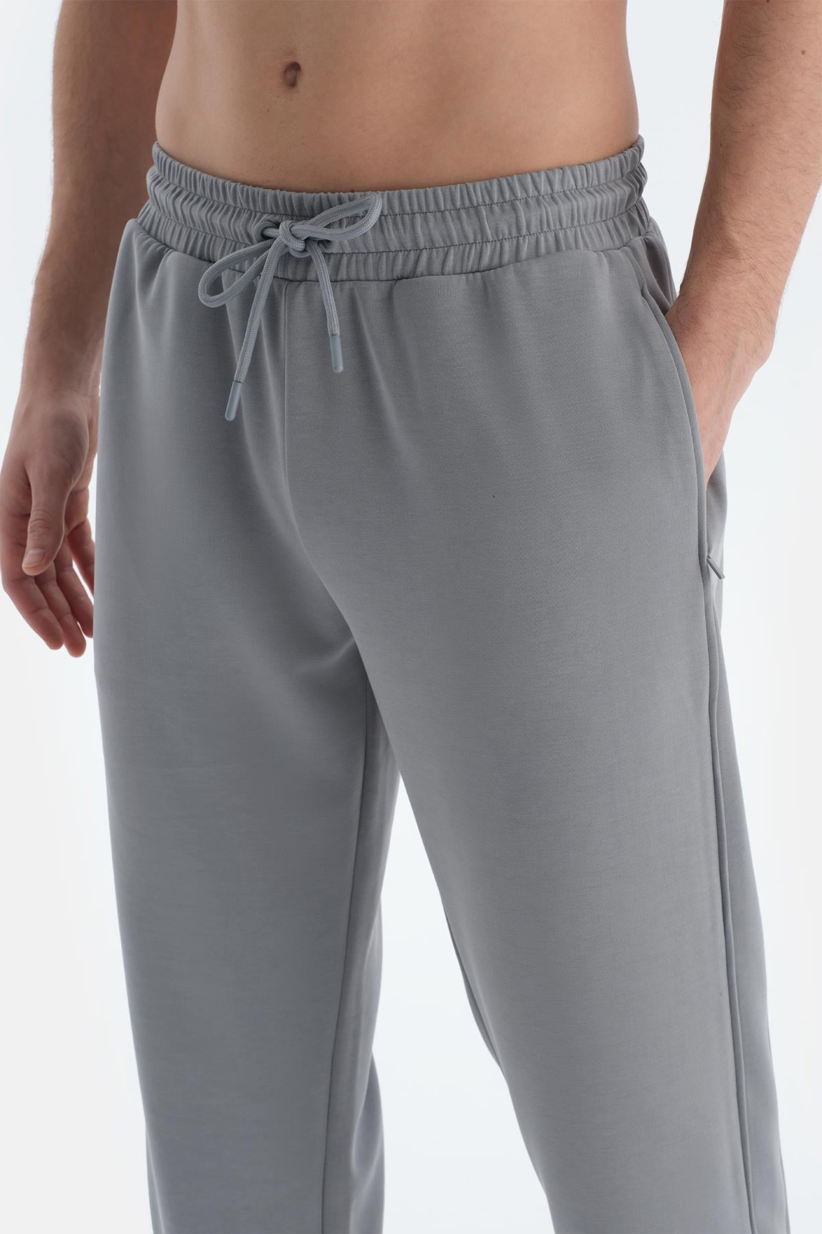 Gri Erkek Modal Karışımlı Pantolon