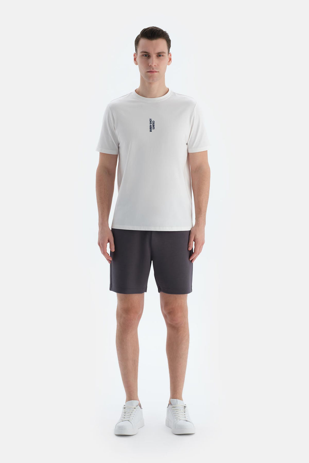 Koyu Gri Cepli Ve Kordonlu Modal Scuba Şort