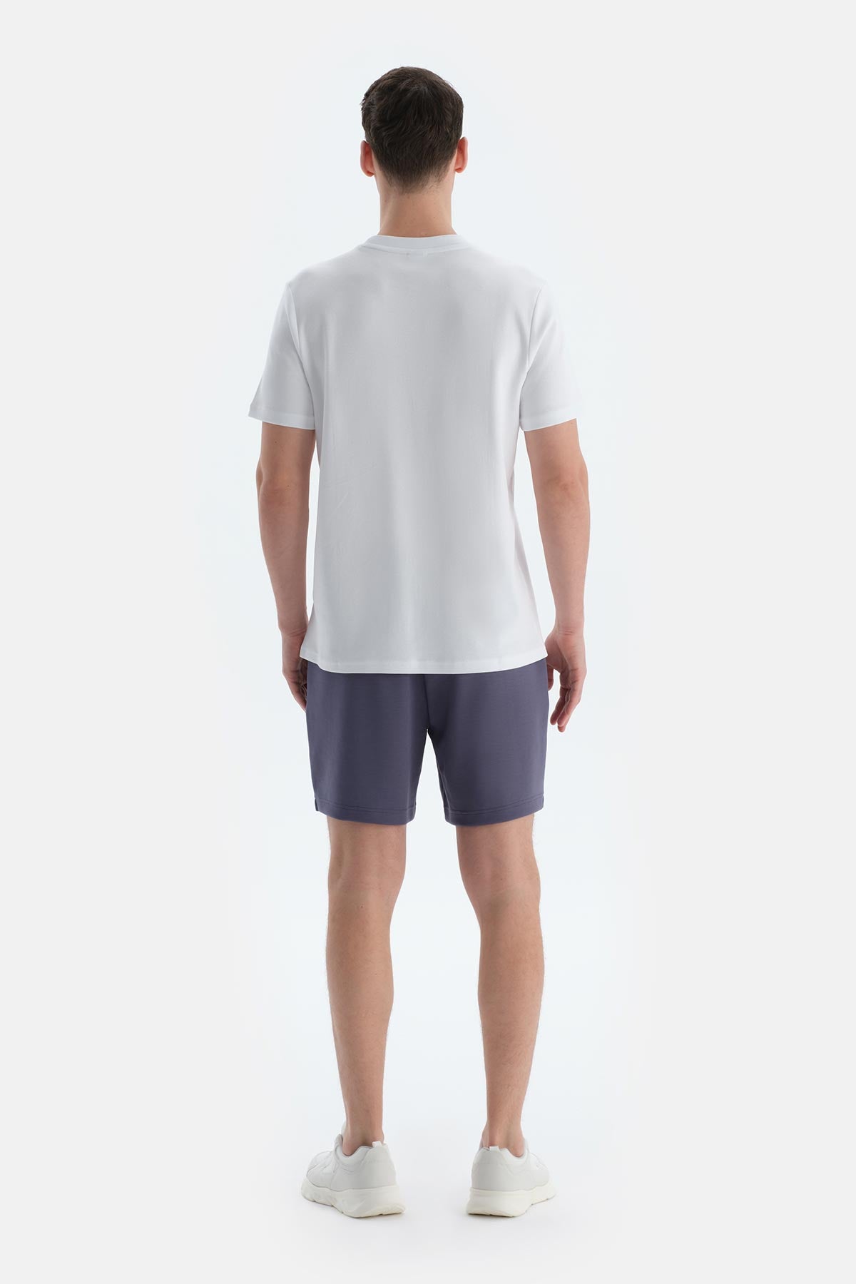 Indigo Nervür Detaylı Cepli Ve Kordonlu Şort