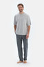 Grey CROW NECK OVERSIZE TOP COTTON MODAL PAJAMA SET