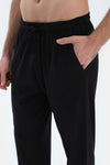 Bordeaux COTTON MODAL KNITTED TWO PANTS WITH POCKETS AND LACES