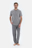 Grey COTTON MODAL KNITTED TWO PANTS WITH POCKETS AND LACES
