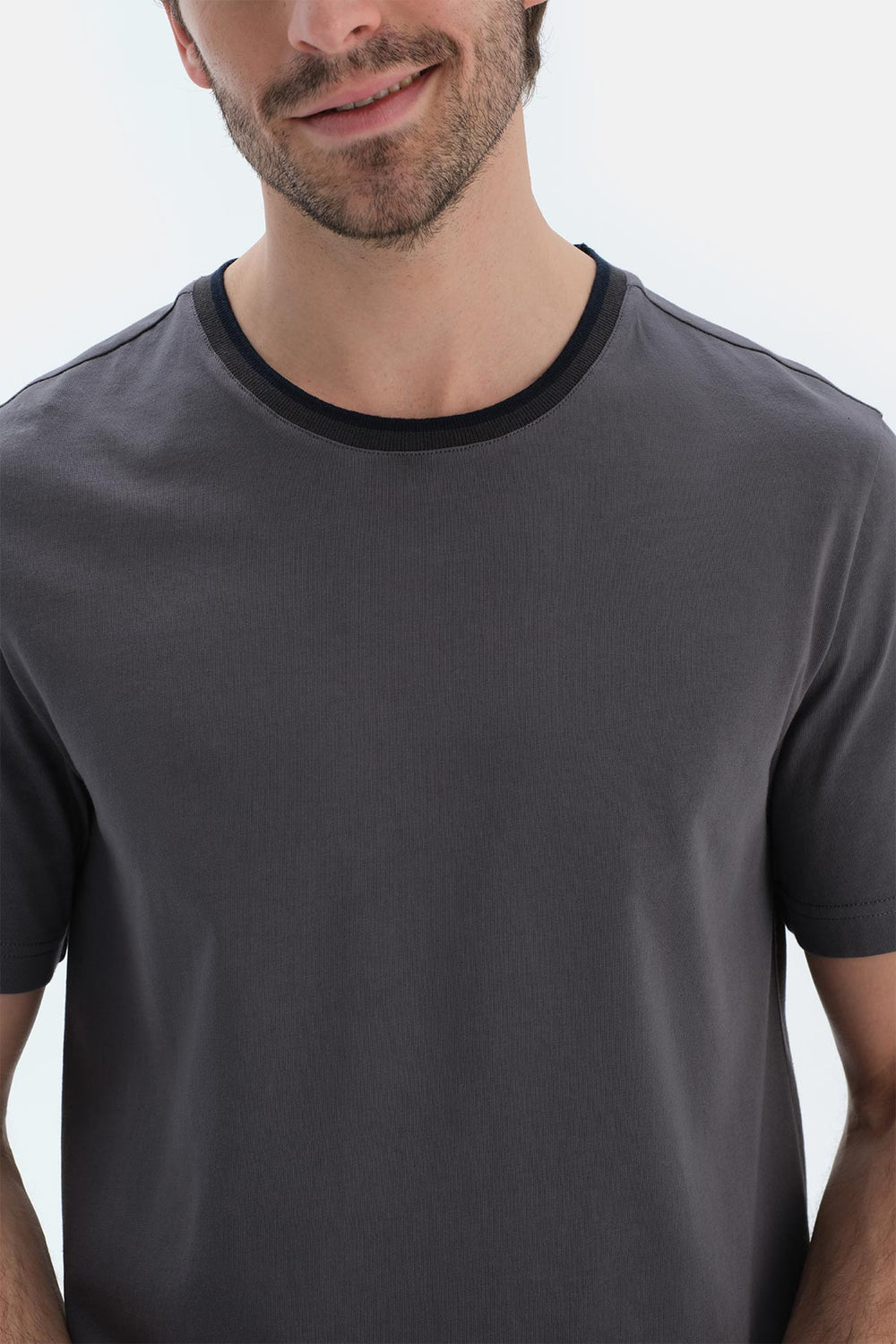 Anthracite COTTON MODAL KNITTED TWO PANTS WITH POCKETS AND LACES