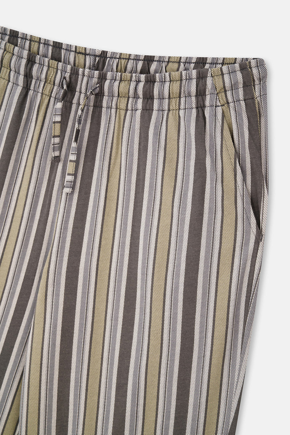 Antrasıt Kısa Kollu Yarım Patlı Tişört Pantolon Pijama Takımı