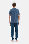 Indigo Cep Detaylı Kısa Kollu Tişört Pantolon Pijama Takımı
