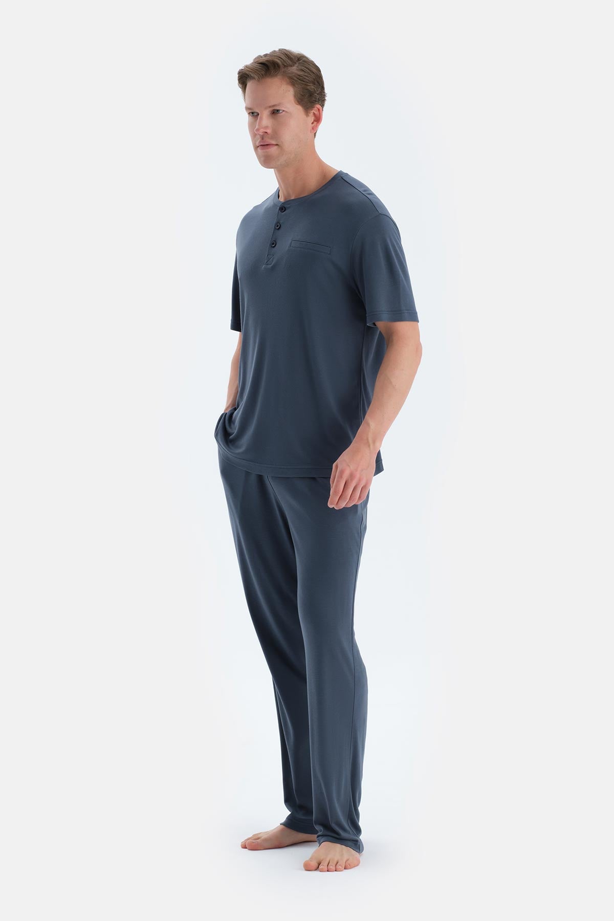 Indigo Cool Touch Pat Ve Fleto Tişört Pantolon Pijama Takımı