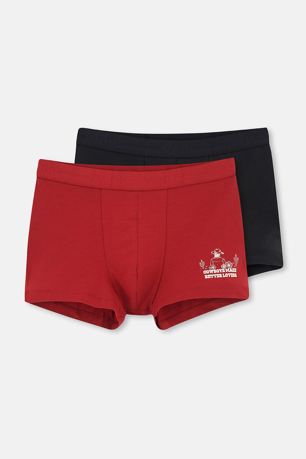 Bordeaux-Black 5210 2-PACK PATTERNED COTTON BOXERS