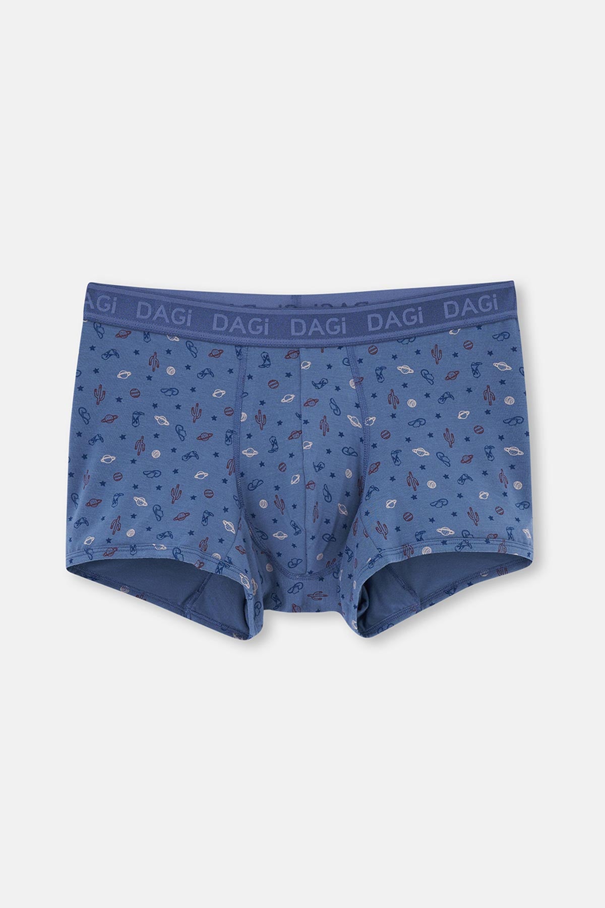 Mavi Mavi 2'li Desenli Micro Modal Boxer