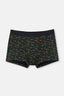 Black 5210 PATTERNED COTTON BOXER