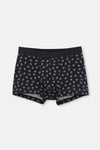 Black 5210 PATTERNED COTTON BOXER