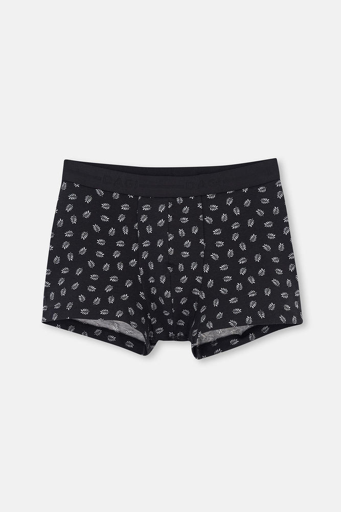 Siyah Desenli Pamuk Boxer