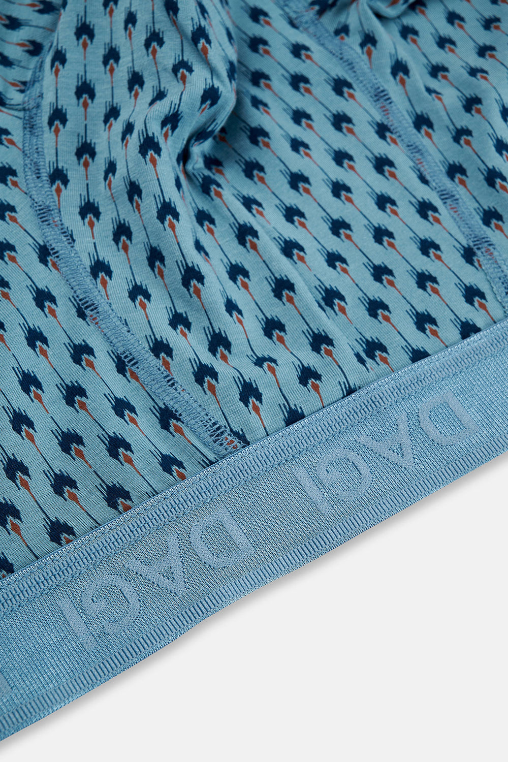 Açık Mavi-Lacivert 3'lü Desenli Micro Modal Boxer