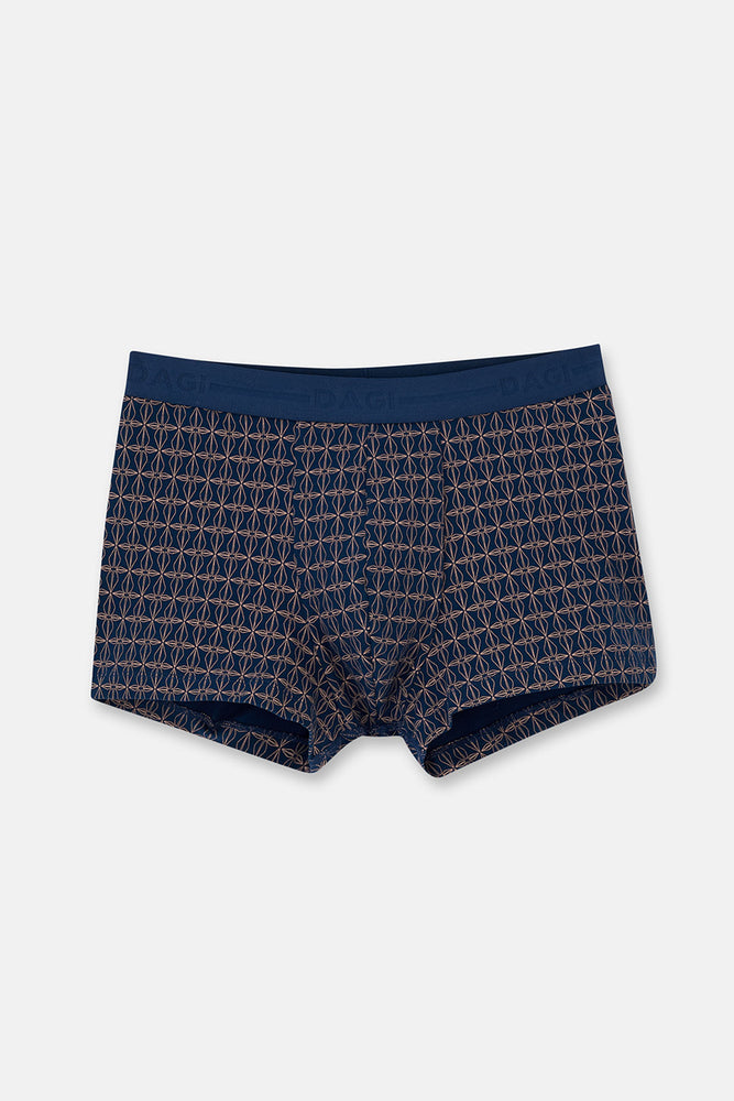 Lacivert 5210 Desenli Pamuk Boxer