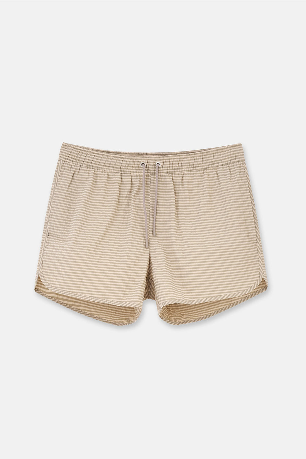 Bej Ekose Desenli Mini Şort