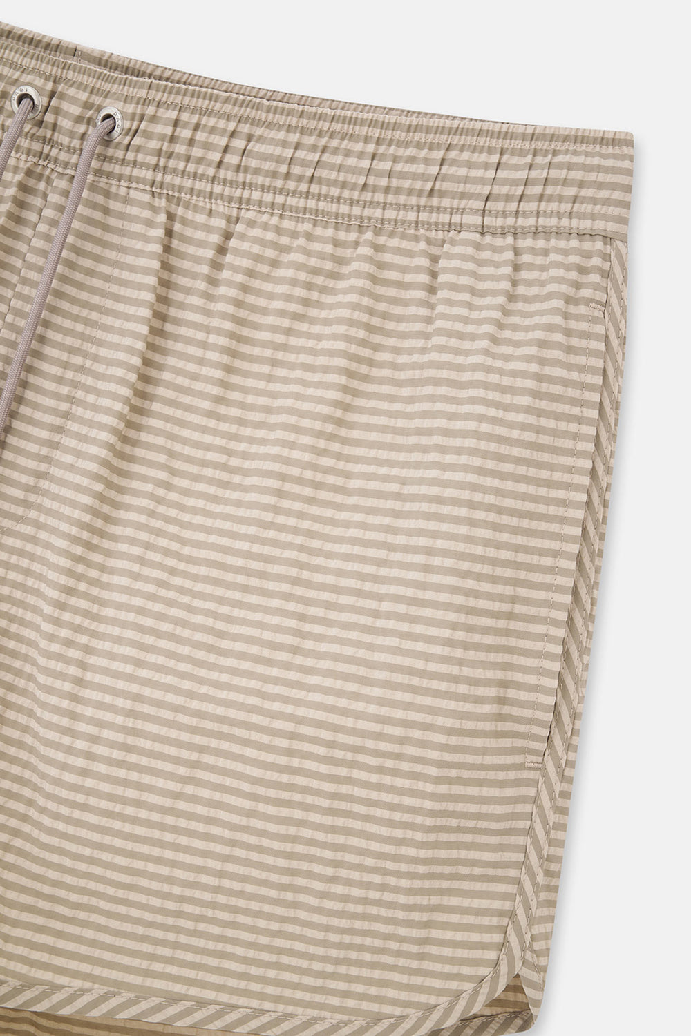 Bej Ekose Desenli Mini Şort