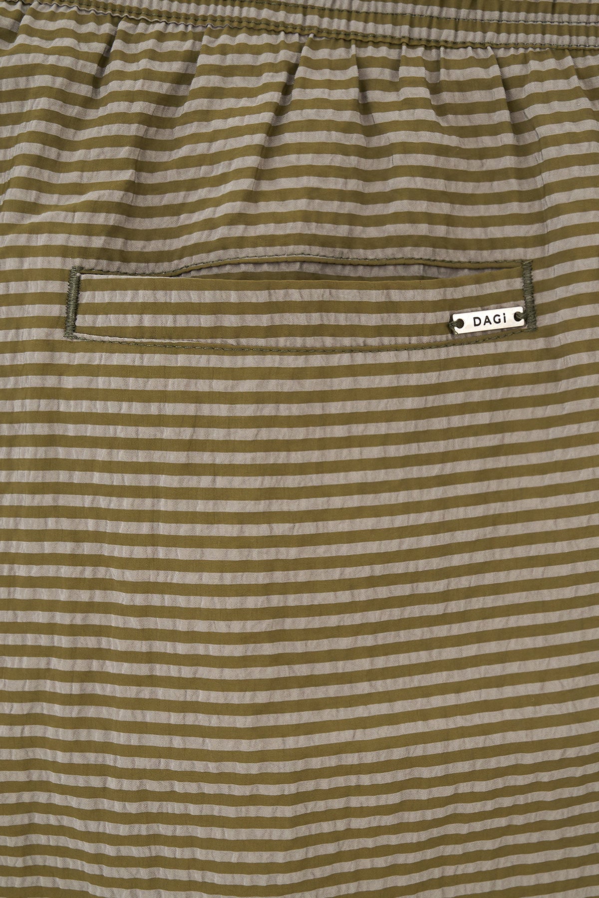 Haki Ekose Desenli Mini Şort