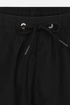 Siyah Bağlamalı Mini Şort