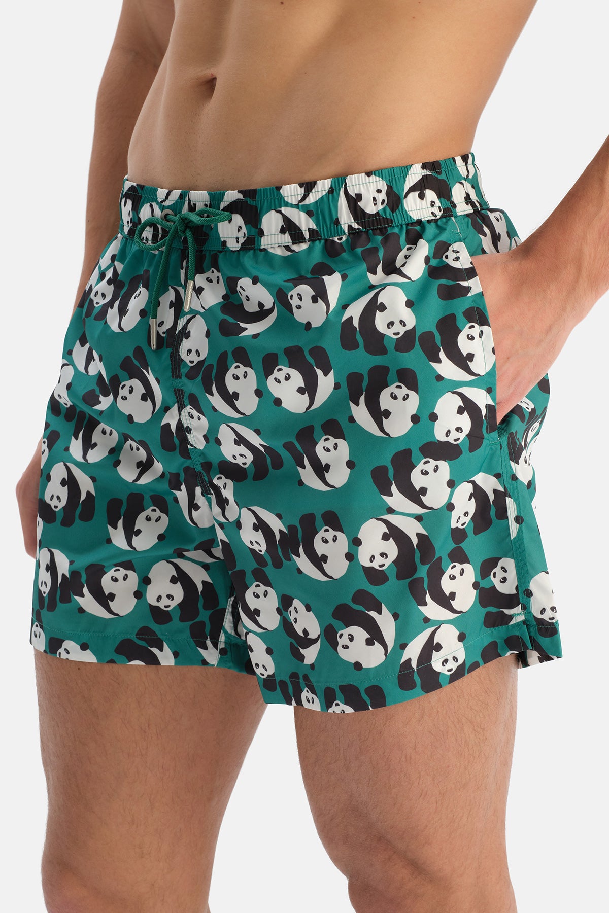 Multicolor Panda Desenli Kısa Şort