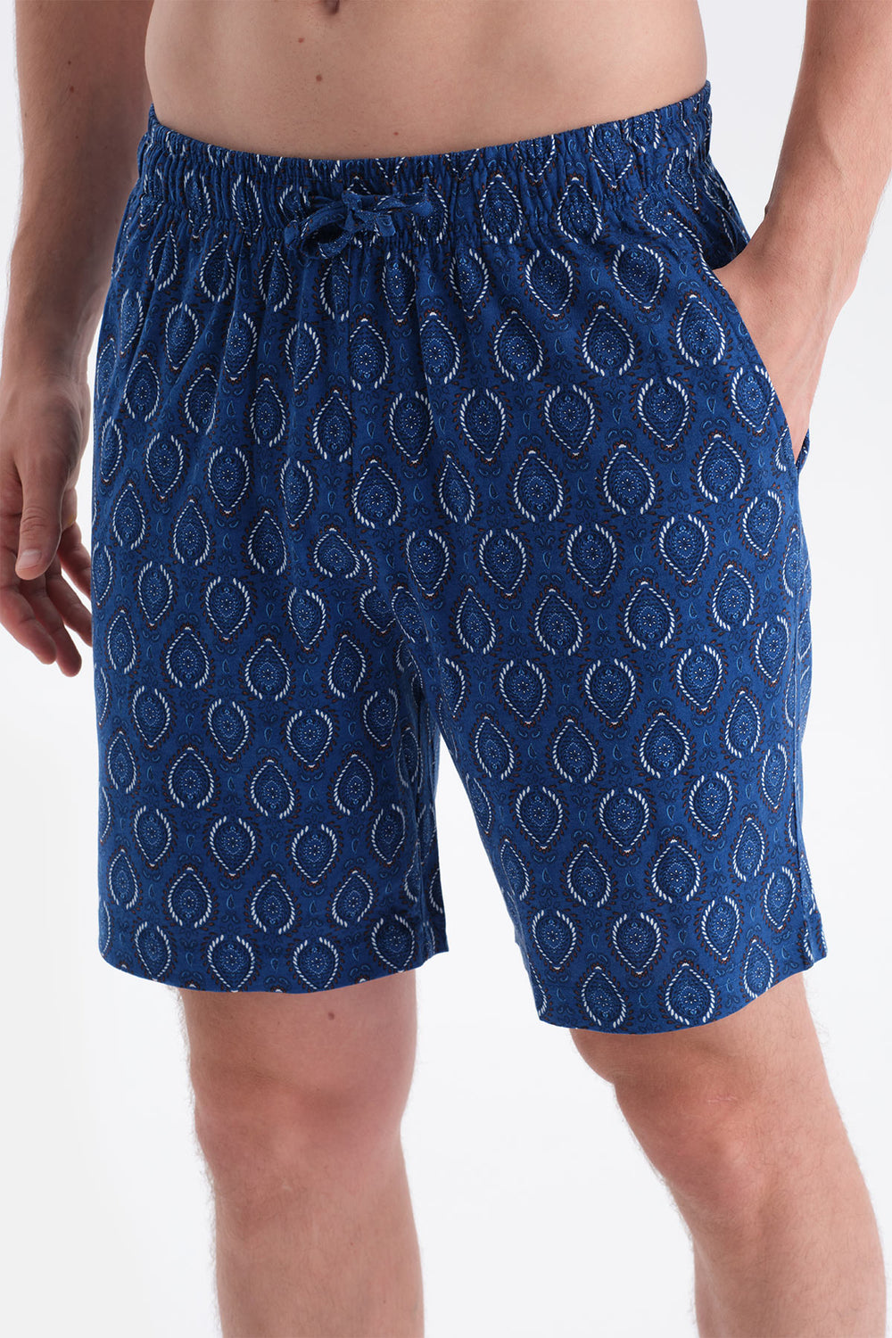 Sax Mavisi Baskı Detaylı Tişört Şort Takım