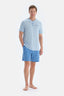 Mavi Baskı Detaylı Kısa Kollu Tişört Şort Pijama Takımı