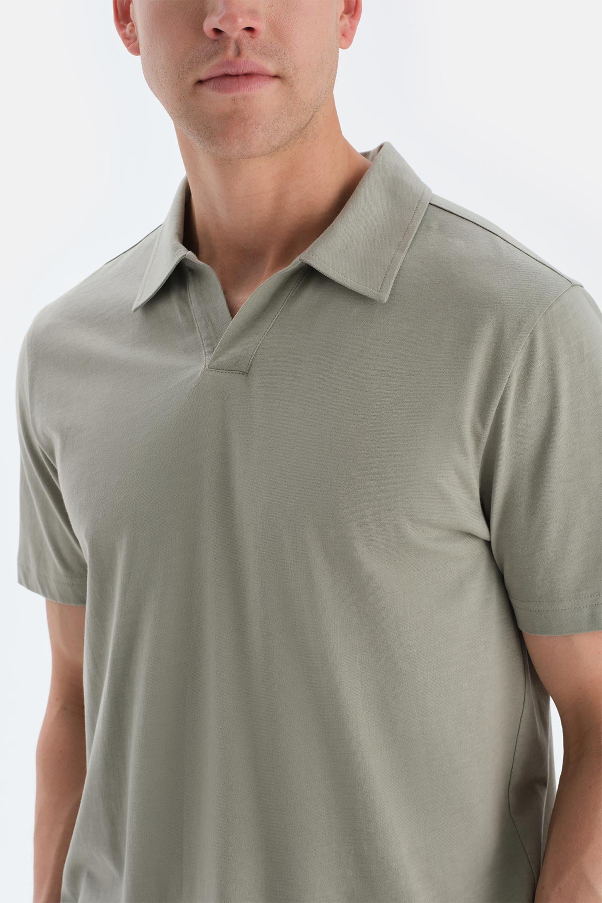 Açık Yeşil Polo Yaka Tişört Şort Pijama Takımı