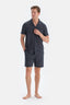 Lacivert Ekoseli Gömlek Şort Pijama Takımı