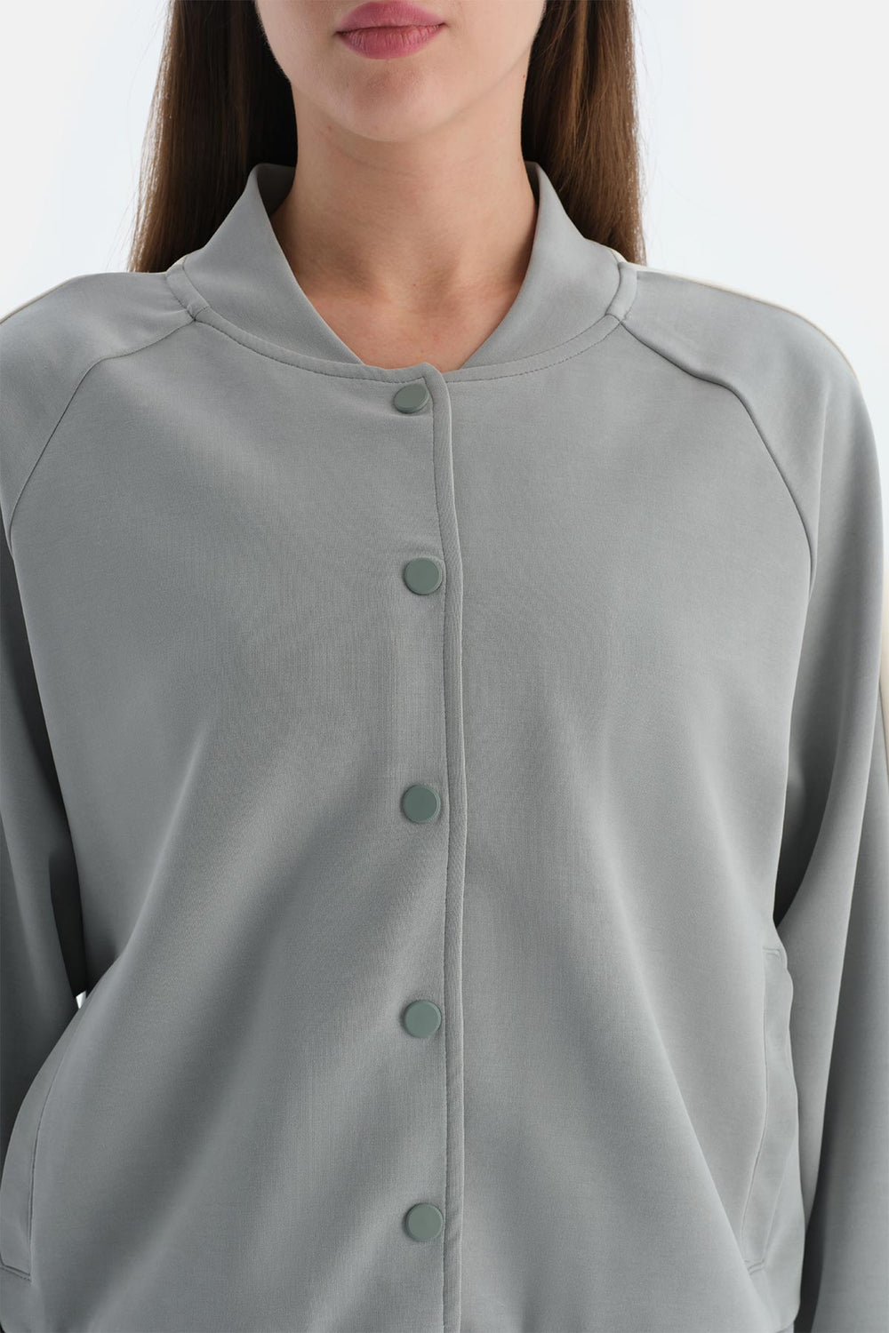 Ada Çayı Kadın Modal Karışımlı Düğmeli Ceket