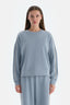 Açık Mavi Kadın Modal Biye Detaylı Sweatshırt