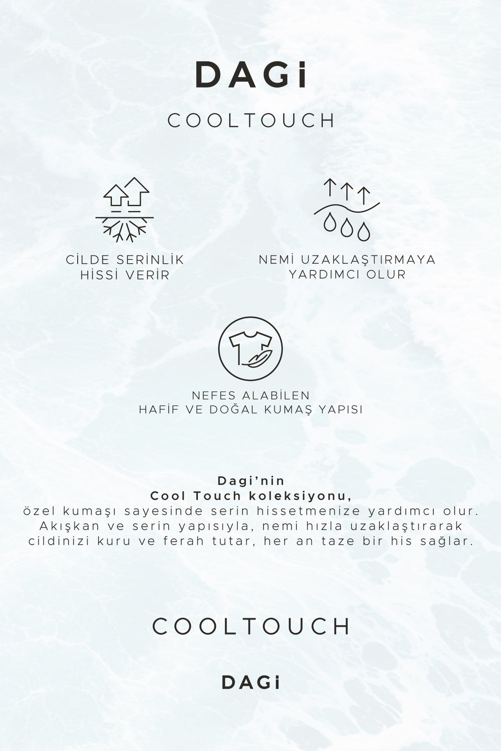 Ekru Cool Touch V Yaka Modal Tişört